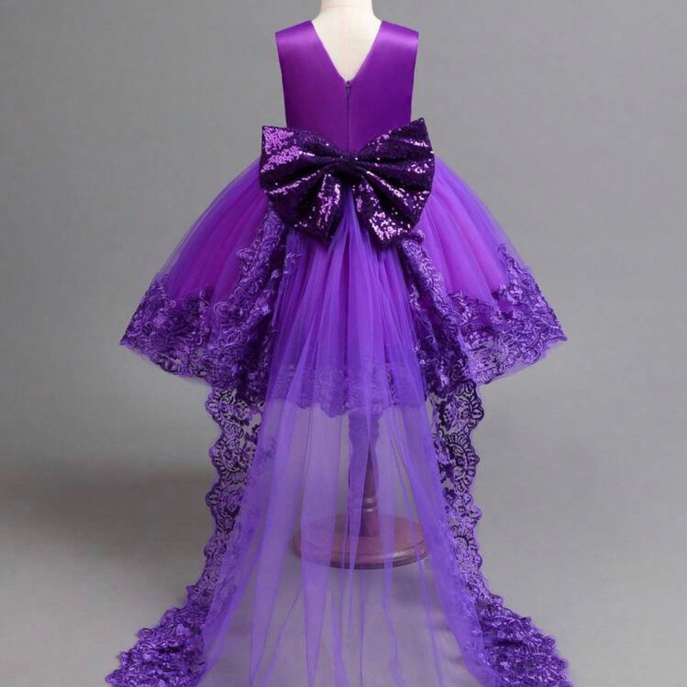 Brand new without tag purple birthday girl dress.